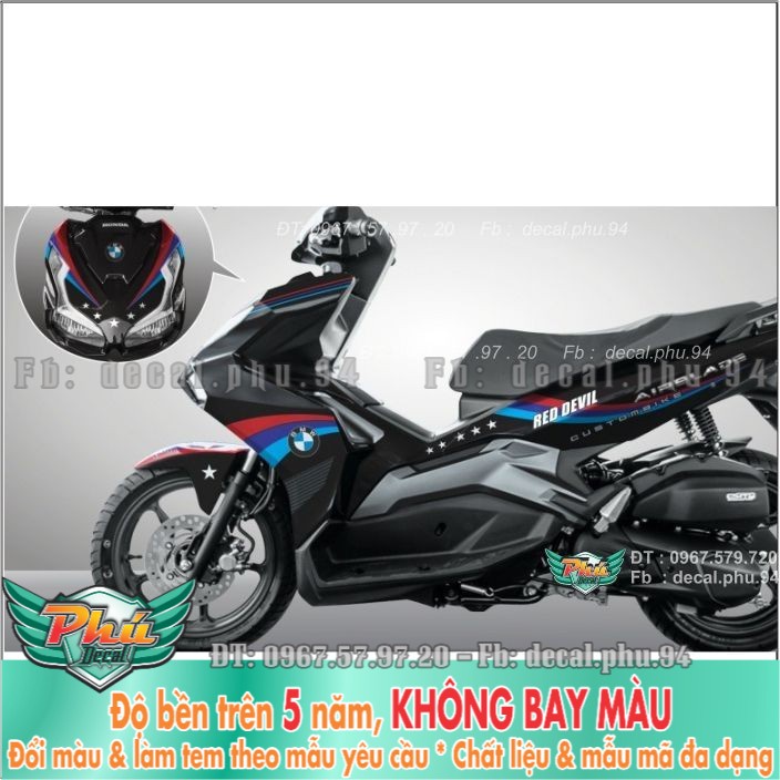 Tem rời Airblade 2020 đen chỉ (B) -1