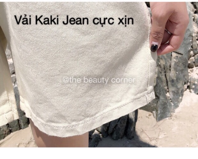 Quần Short Ống rộng chất kaki thun co giãn trắng đen kem cạp cao Dáng Hàn Quốc (có bigsize) | BigBuy360 - bigbuy360.vn
