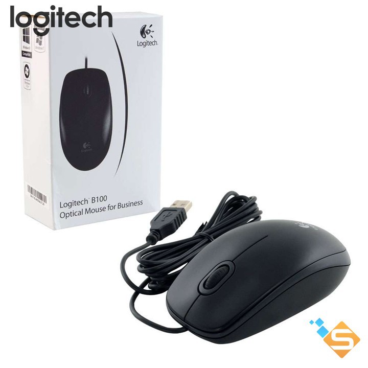 Chuột Có Dây Logitech B100 - Hãng Phân Phối - Bảo Hành 3 Năm