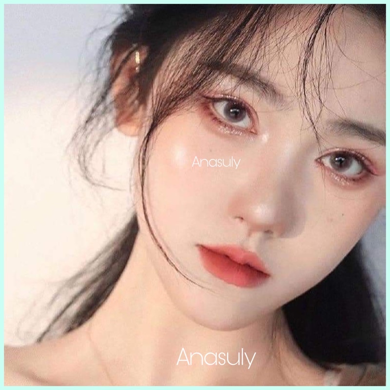 Lens - Kính áp tròng 12 tháng màu Xám trong tự nhiên, có đủ độ từ 0 đến 6 độ (Note độ cận ghi chú)