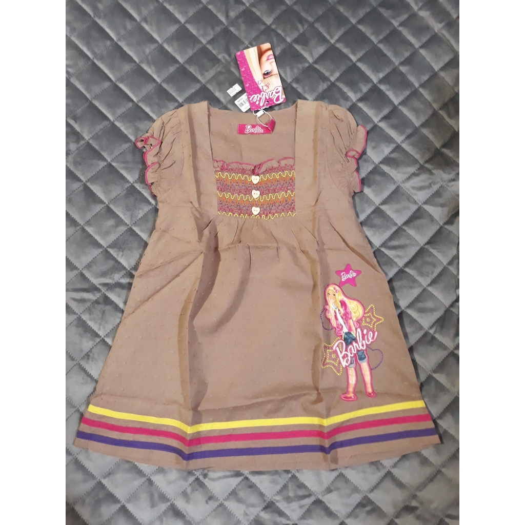 ĐẦM BARBIE VẢI XÔ COTTON BÉ GÁI