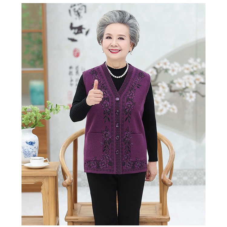Áo gile len cho người già, áo len gile cho người cao tuổi