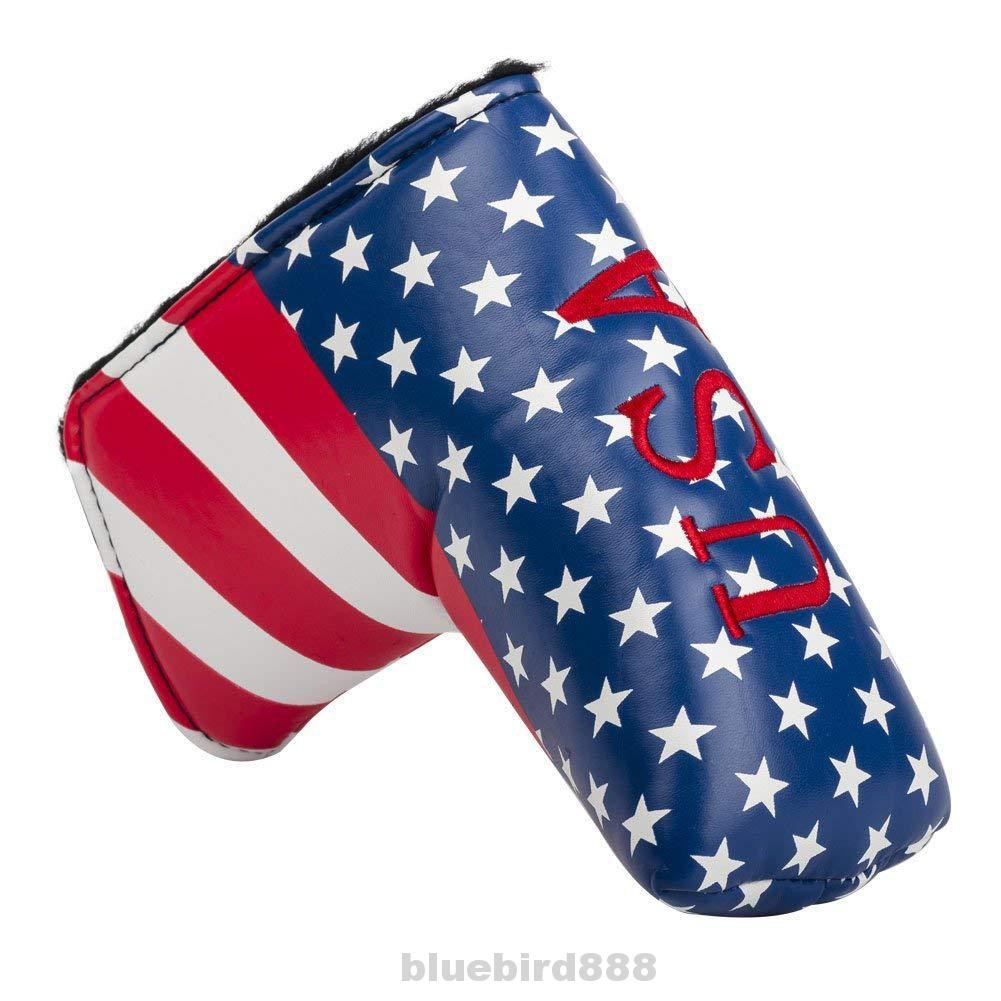 American Flag Club For Scotty Outdoor PU Leather Portable Golf Putter Cover