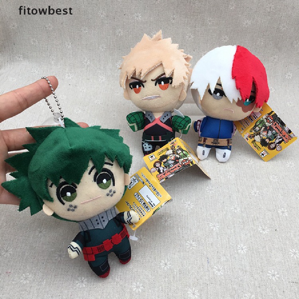 Mặt dây chuyền nhung lông hình nhân vật Anime Bakugou Katsuki Midoriya Izuku Deku dễ thương