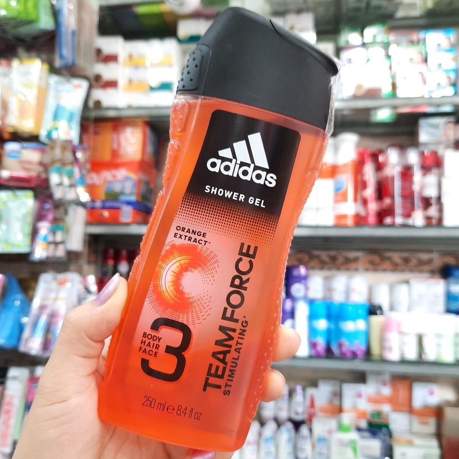 Sữa tắm gội &amp; rửa mặt cho nam Adidas 250ml hương Team Force