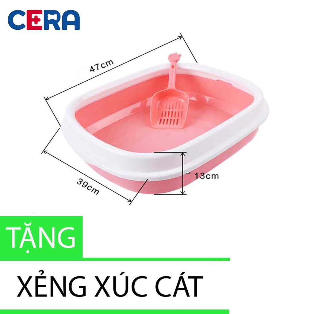 Khay - Chậu - Nhà Vệ Sinh To Cho Mèo - Tặng Kèm Xúc Cát - Khay Cát 003