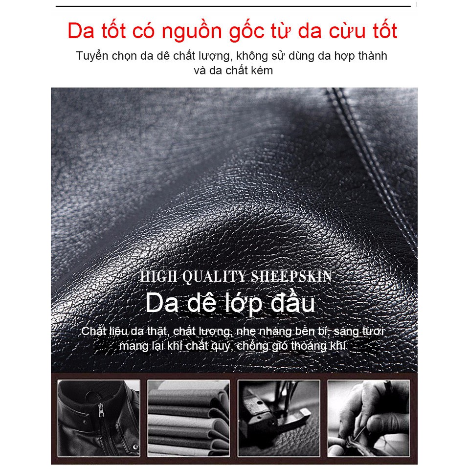 Áo khoác da ôm dáng vừa vặn thời trang dành cho nam