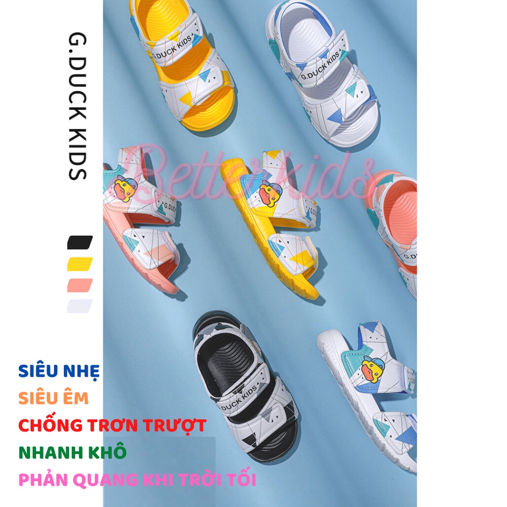 Dép Sandal Cao Cấp Gduck Siêu Nhẹ, Chống Nước, Chống Trơn Cho Bé Trai Bé Gái