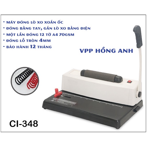 Máy đóng gáy lò xo xoắn ốc Bosser CI348