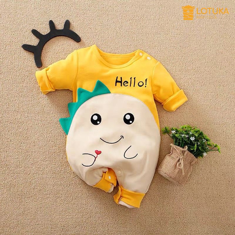 Body Dài tay cho Bé Trai Bé Gái mẫu quần áo trẻ em hình thú chất Cotton xịn mịn từ 3-12kg