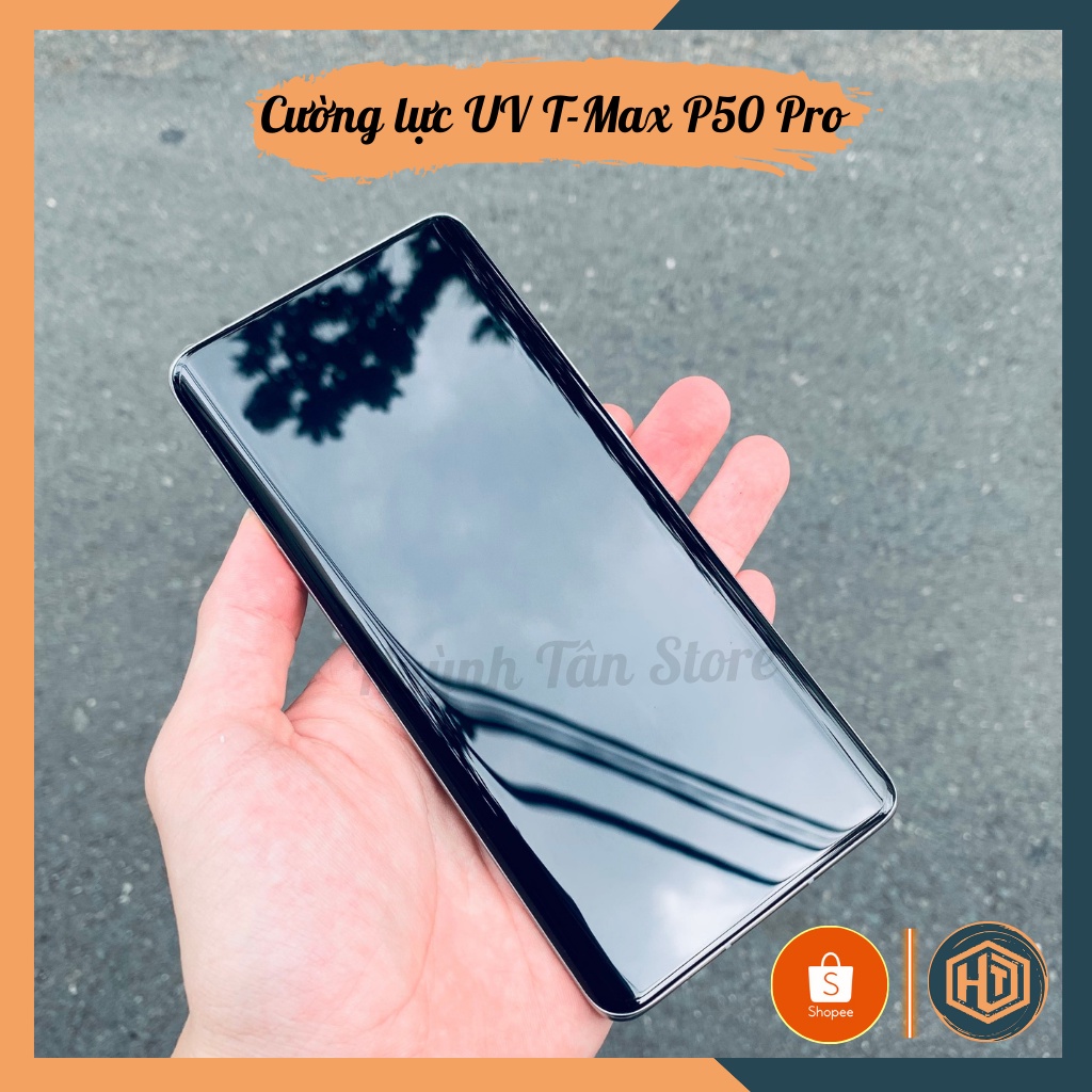 Cường lực Huawei P50 Pro UV trong suốt, uốn cong, chống va đập, vát cong 2,5D, boa cạnh chính hãng T-Max công nghệ mới