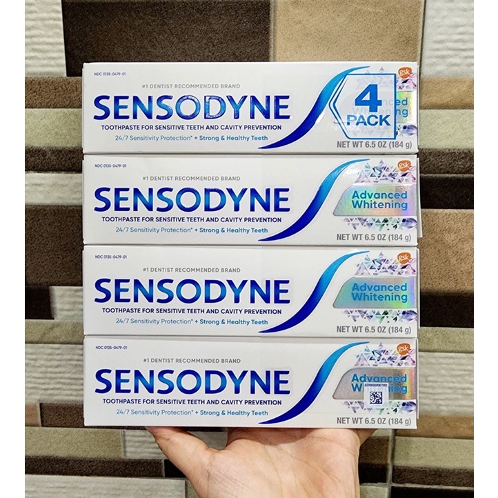 Kem sensodyne trắng răng mẫu mới nhất nhập Mỹ
