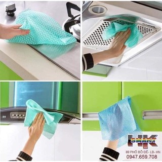 Cuộn 50 Tờ Giấy Vải Không Dệt Siêu Dai Tiện Lợi Nhà Bếp