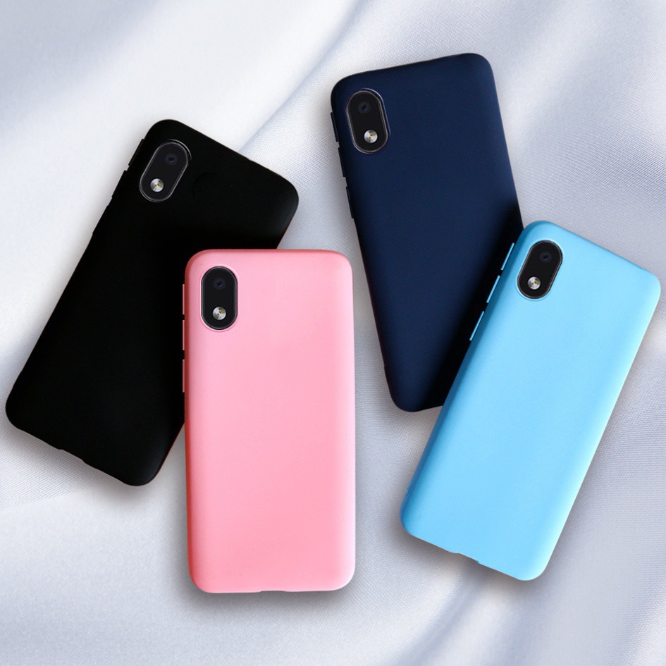 Ốp điện thoại silicon mềm màu trơn thời trang cho Samsung Galaxy A01 Core Sm-A013F A013G A 01core