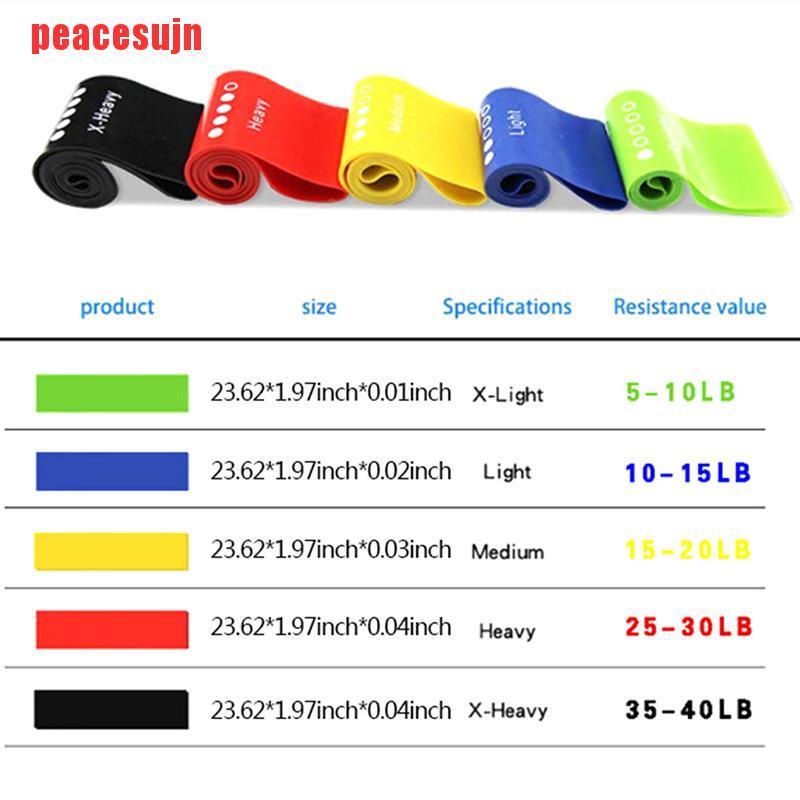 {peacesujn}Elastic Resistance Loop Bands Gym Yoga Exercise Fitness Workout Stretch