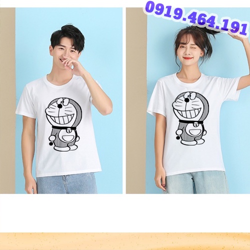 Áo thun doraemon mẫu 2022, vải cotton dày mịn mát, phong cách hàn quốc 2022, có tay lỡ