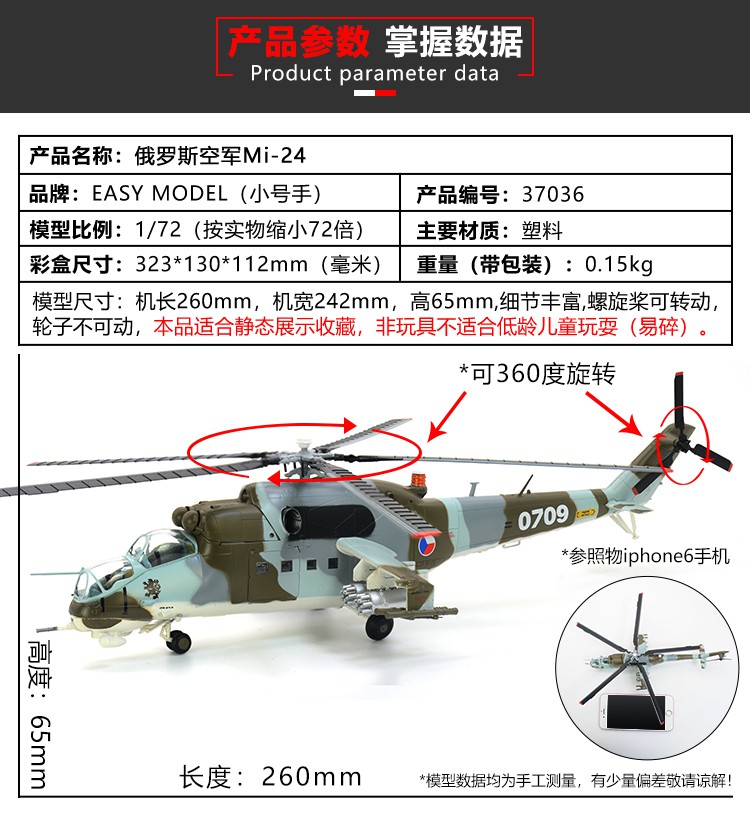Mô Hình Máy Bay Trực Thăng Điều Khiển Từ Xa 24 Weapon Mi-24 Tỉ Lệ 1: 72