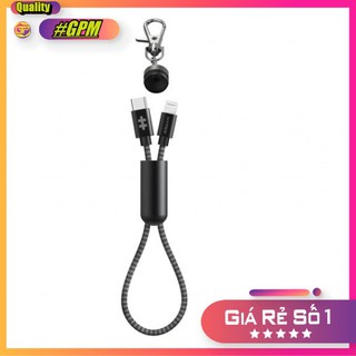 Cáp sạc iphone usb-c to lightning 18w hyperdrive keychain 0.2m mfi