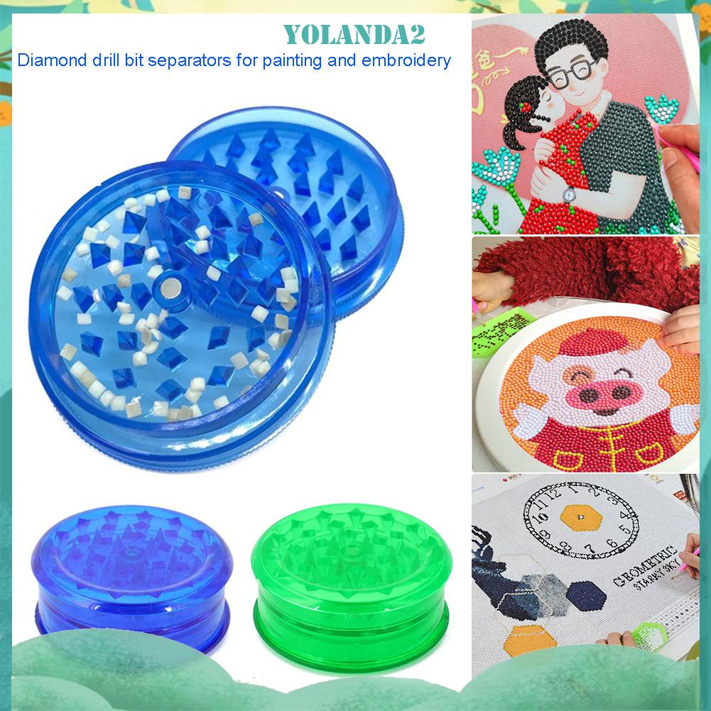 Dụng cụ phân tách đá đính tranh hình tròn/ vuông độc đáo tiện dụng chất liệu nhựa