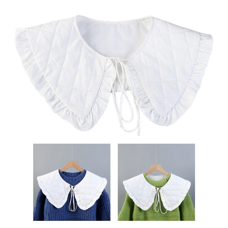Cổ Áo Rời Giả Nhún Bèo Đơn Giản Thời Trang Cho Nữ