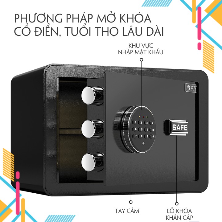 Két Sắt Mini Calenbao - Két Sắt Cá Nhân - Độ Bảo Mật Cao - Chống Cháy Nổ T393