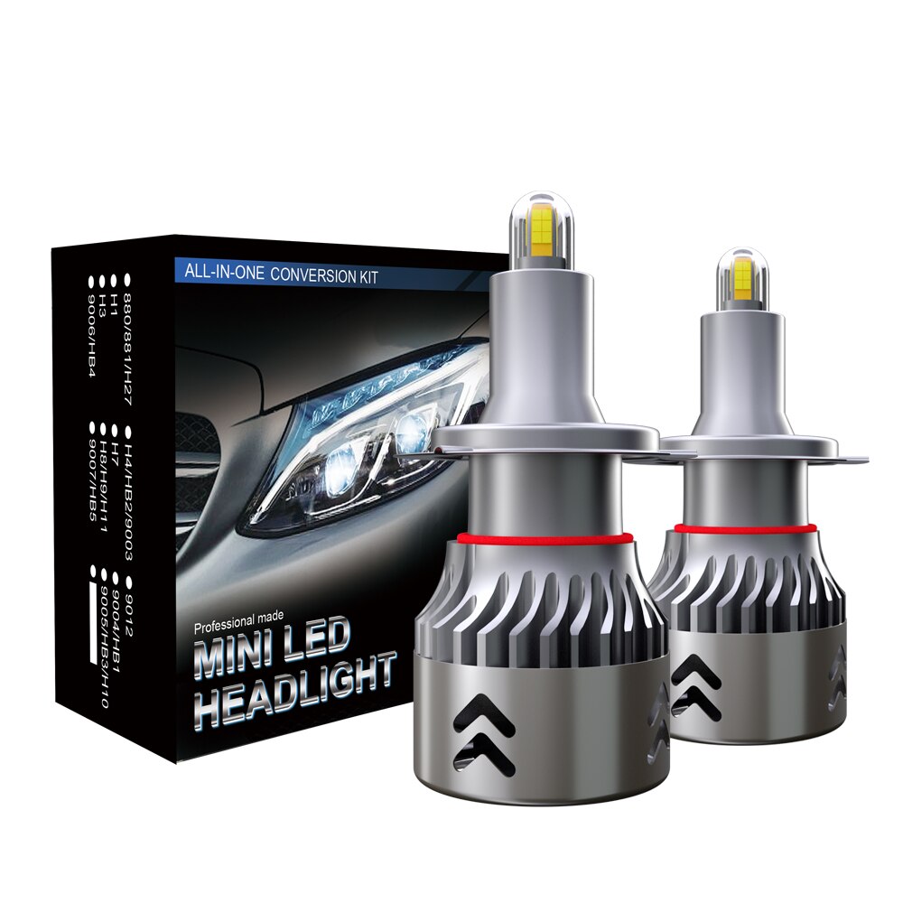 Bóng đèn LED SEAMETAL H1 H7 H11 9005 9006 12V 24V đèn pha ô tô 6000K 90W 9600LM đèn sương mù