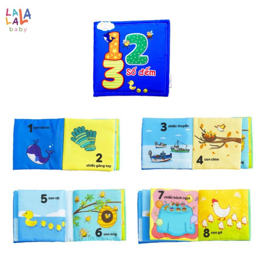 Sách vải Lalala baby, kích thích đa giác quan: My very first book, kích thước 15x15cm 12 trang