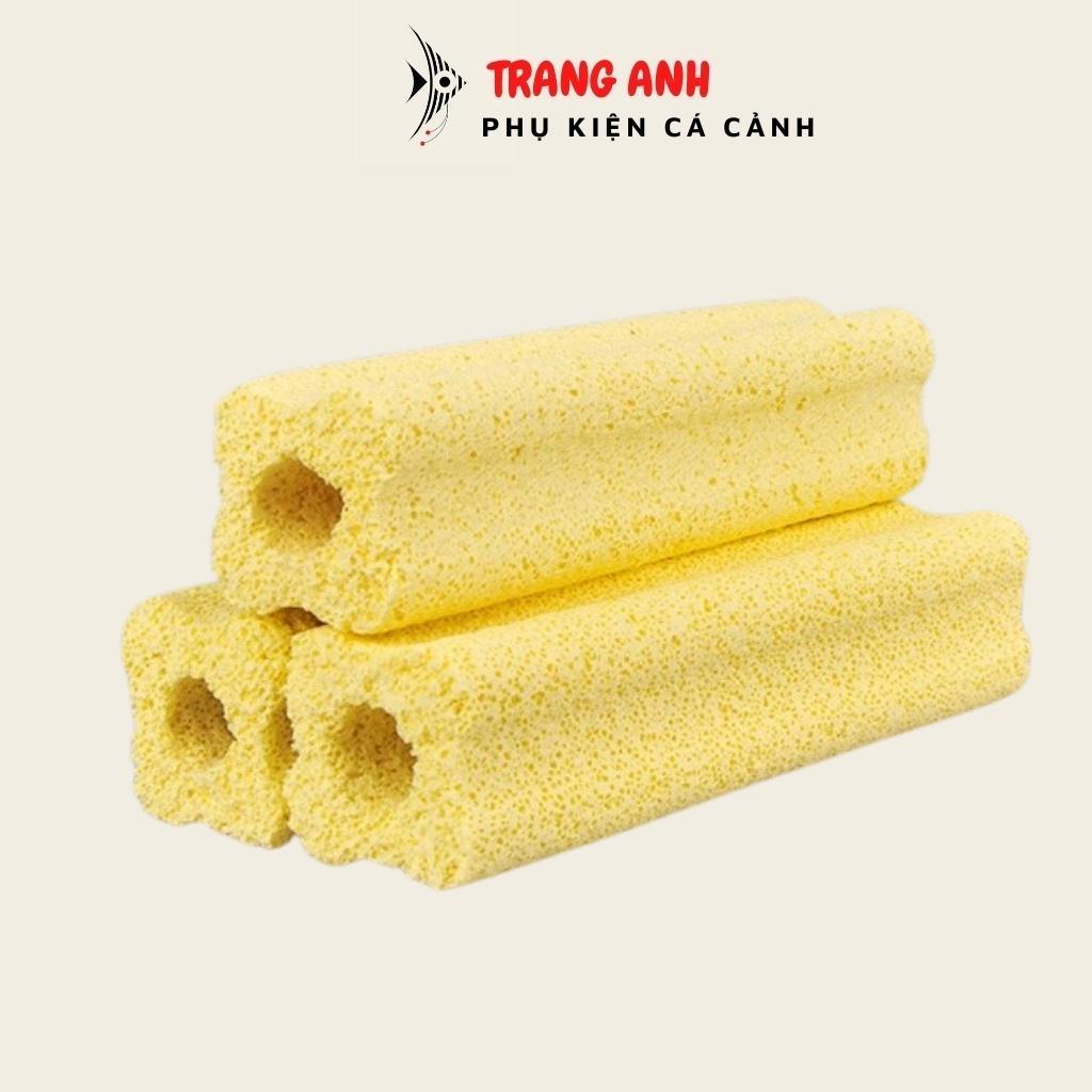 Thanh sứ lọc hoa mai vàng cỡ lớn 15x3.8x3.8cm - vật liệu lọc hồ cá cảnh