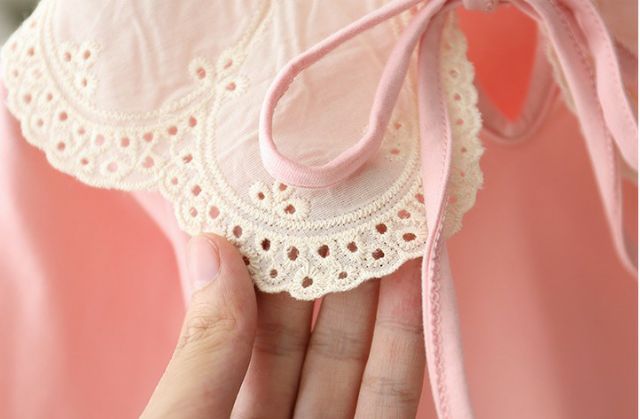 [65:H20] Áo váy cổ ren đáng yêu cho bé chất cotton quảng châu cao cấp...