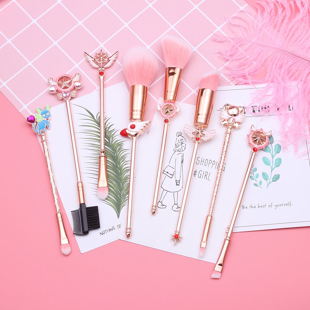 Bộ Cọ Trang Điểm Phấn Mắt Má Hồng Phấn Mắt Lông Mềm Hình Cardcaptor Sakura