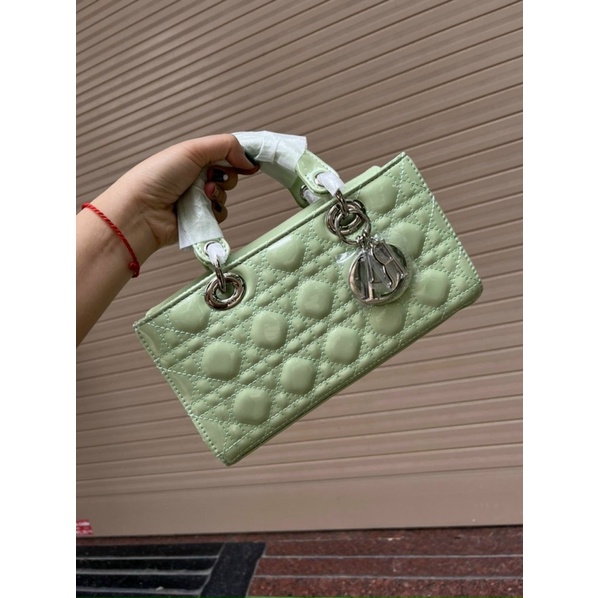 ❤️MẪU MỚI❤️DÍ-OR DA BÓNG HÌNH CHỮ NHẬT HÓT HÍT