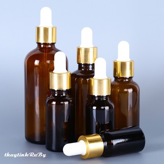 Bộ 10 chai thủy tinh 10ml đựng tinh dầu - đầu bóp giọt