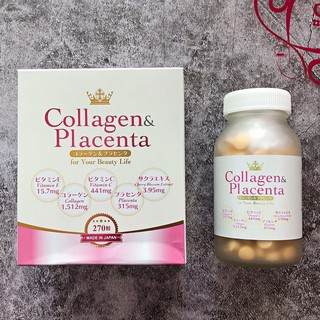 Viên Uống Collagen Placenta Của Nhật Bản, 270 viên