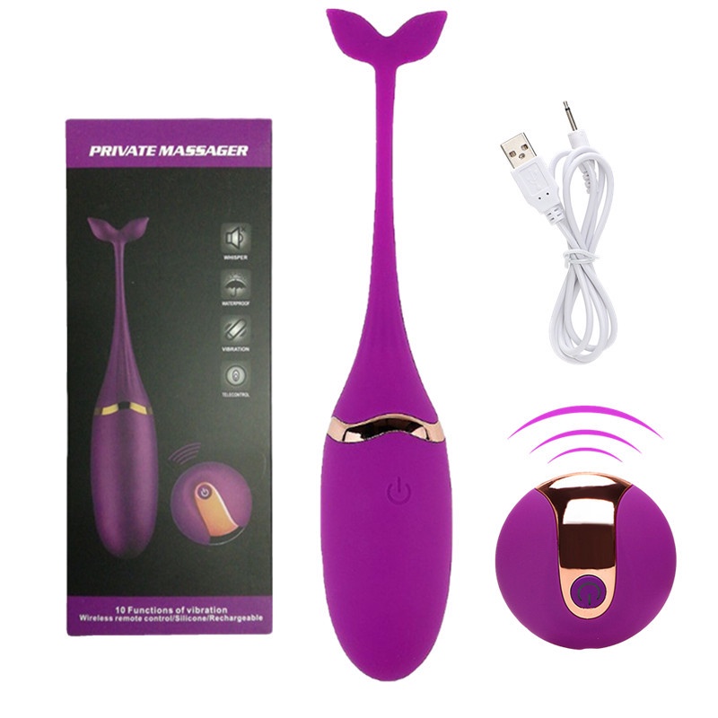 Máy massage toàn thân cá.heo cho nữ Loại cao cấp không.dây bọc silicon kháng nước 10 chế độ.rung