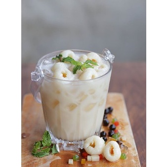 Vải thiều ngâm FC lon 565g. Hàng công ty có sẵn giao ngay