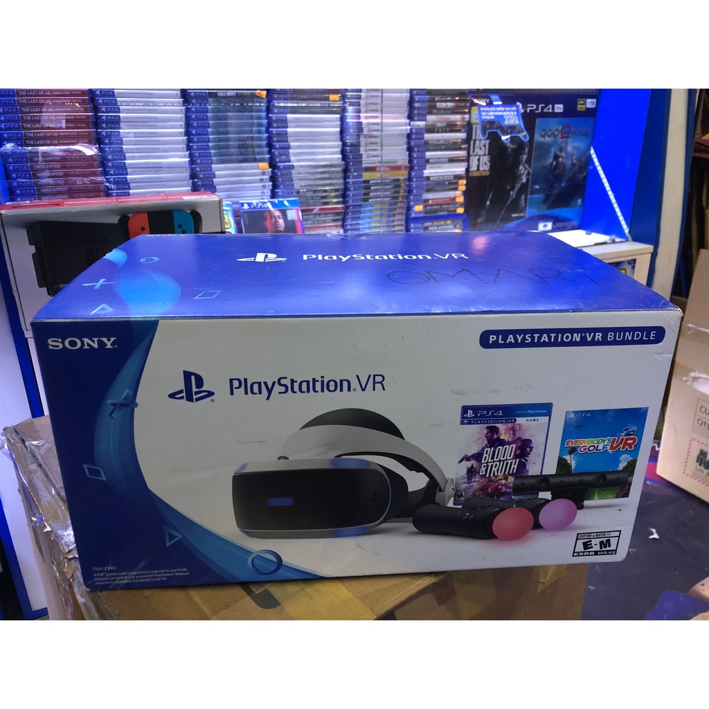 Bộ Kính Thực Tế ảo Playstation Vr1 cho máy Playstation 4 Kèm  Playstation camera- 2nd 98%- bh 3 tháng