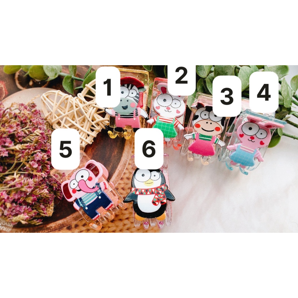 Kẹp Càng Cua Trong Suốt Hình Gấu Brown Mặt Thú Hoạt Hình Kiểu Dáng Siêu Đẹp, Siêu Xinh, Dễ Thương SiêuThích