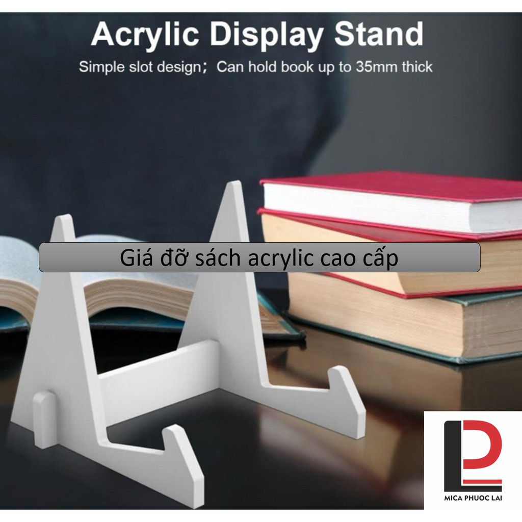 Giá đỡ sách acrylic cao cấp/ Đế mica trưng bày sản phẩm