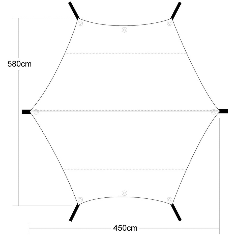 Tăng dã ngoại chống mưa chống nắng Tent Mark Nhật Bản (5.8m * 4.5m)