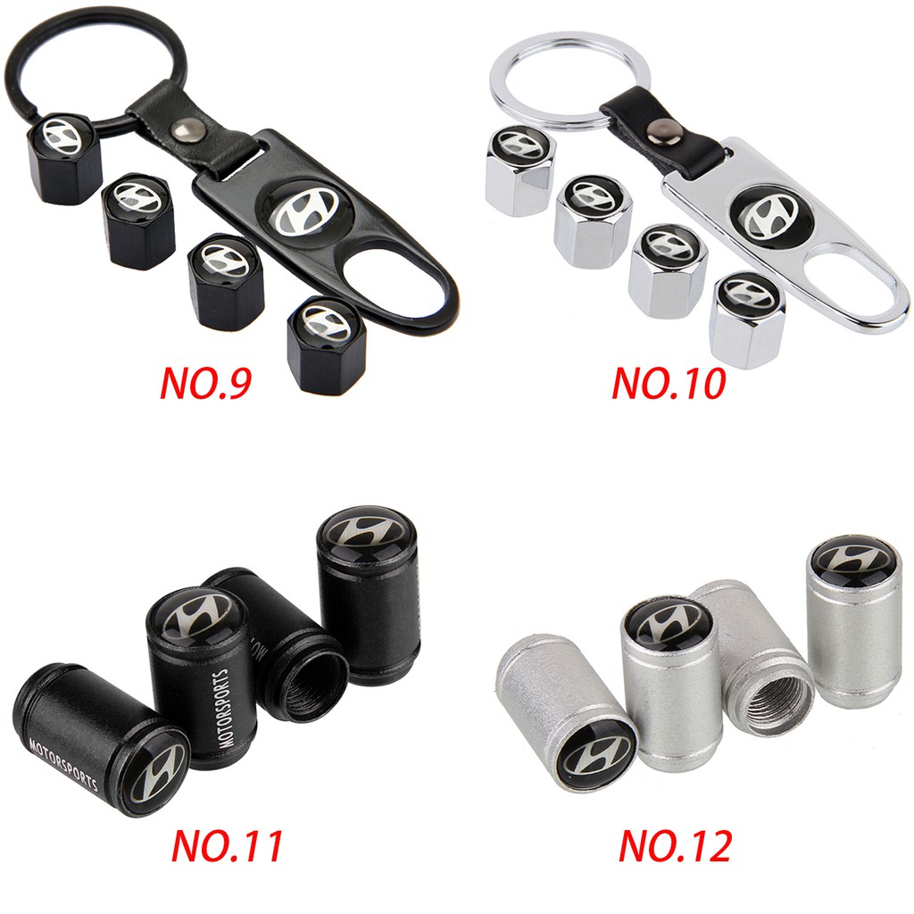 Bộ nắp đậy van lốp xe hơi in logo Hyundai