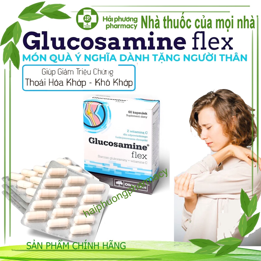 Glucosamin Flex - Giúp bổ khớp, tăng tiết dịch khớp, hỗ trợ giảm thoái hóa khớp, khô khớp - Ba Lan 60 viên