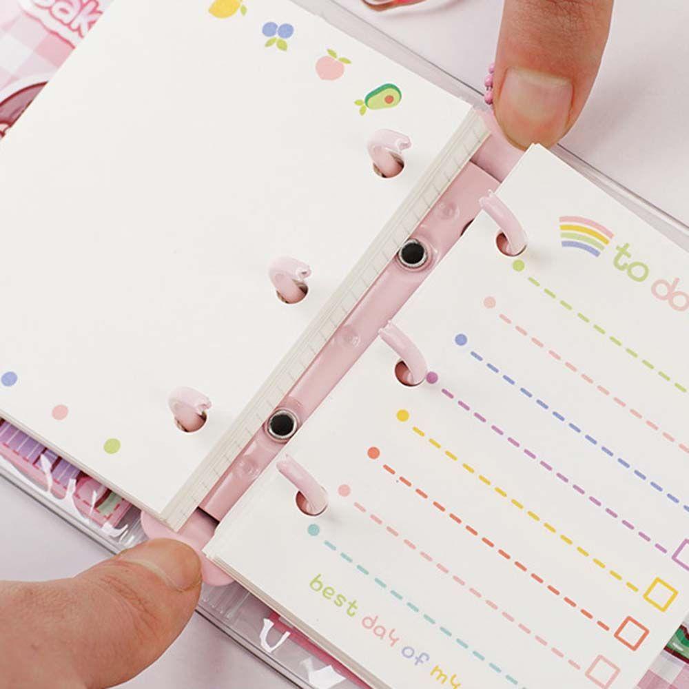 Quyển Sổ Ghi Chú Bỏ Túi Mini 3 Vòng Họa Tiết Hoạt Hình Dễ Thương