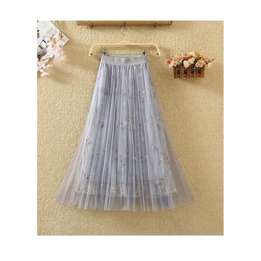 Chân váy ren đính hoa cao cấp Free size VAY25
