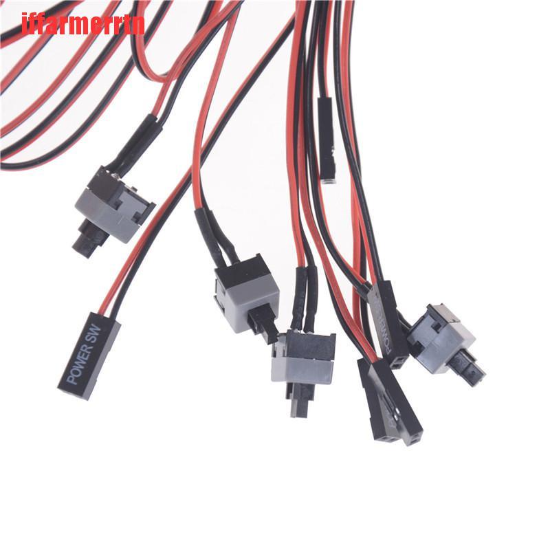 Set 10 Công Tắc Nguồn Bật / Tắt Kèm Dây Cáp Kết Nối Cho PC