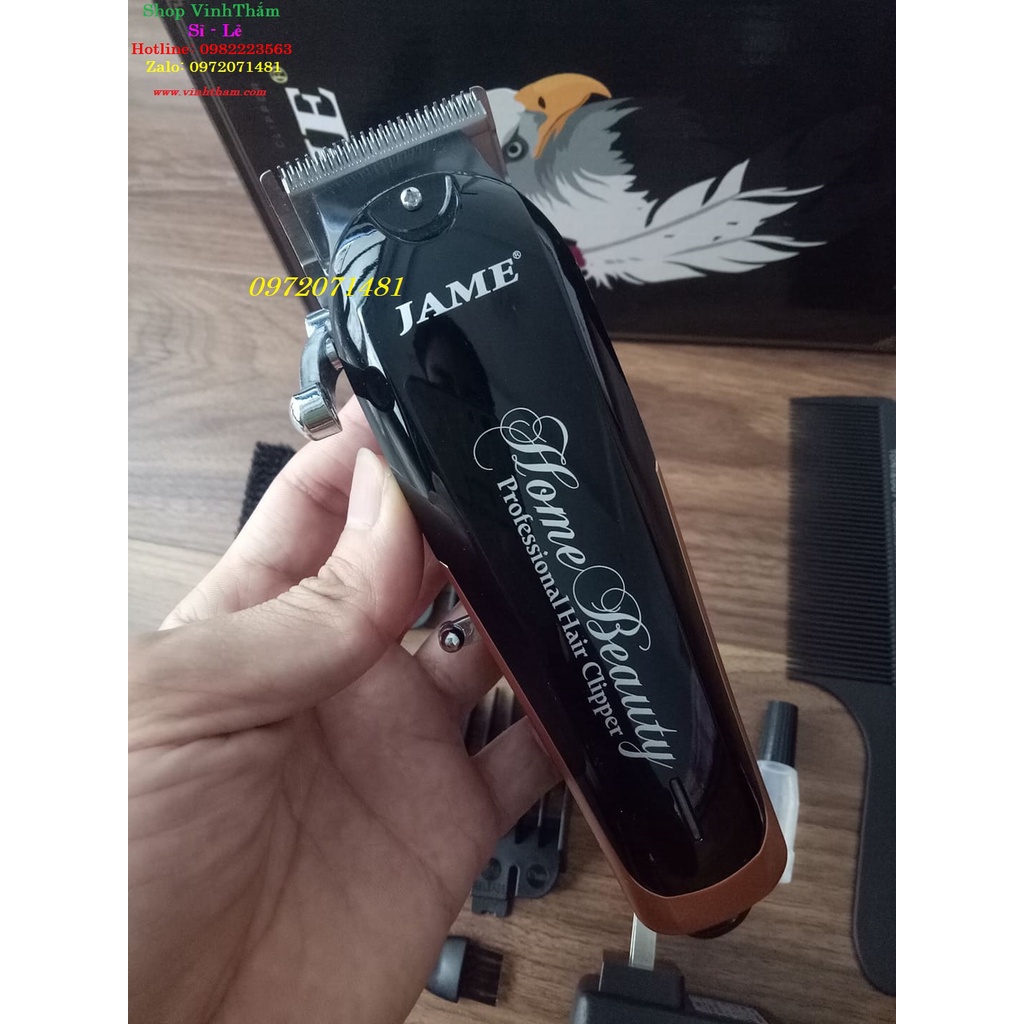 Tông Đơ Cắt Tóc Lưỡi Kép Jame 1070 Cao Cấp[TẶNG KÈM CHỔI PHỦI Fade + Lược Tonyguy]