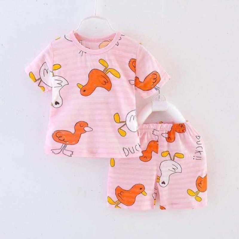 Bộ Cotton đùi cộc tay cho bé trai bé gái siêu đáng yêu