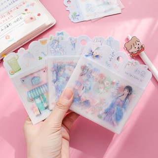 Set 4 tấm sticker trang trí sổ theo chủ đề
