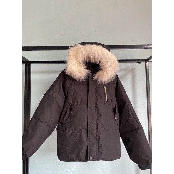 Áo phao mũ lông hàng Shop có video ảnh thật - tháo lông mũ-( phao khóa ngực)