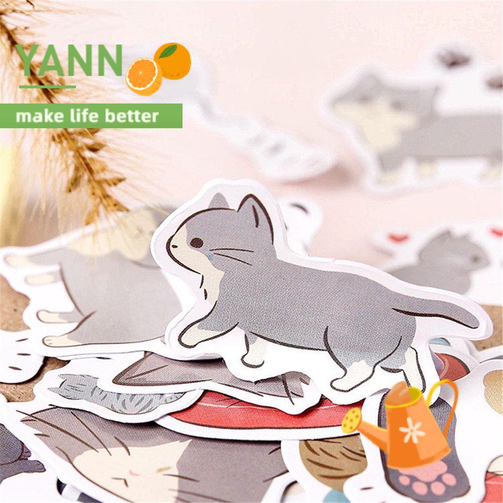 45 Miếng dán trang trí sổ tay hình mèo dễ thương DIY