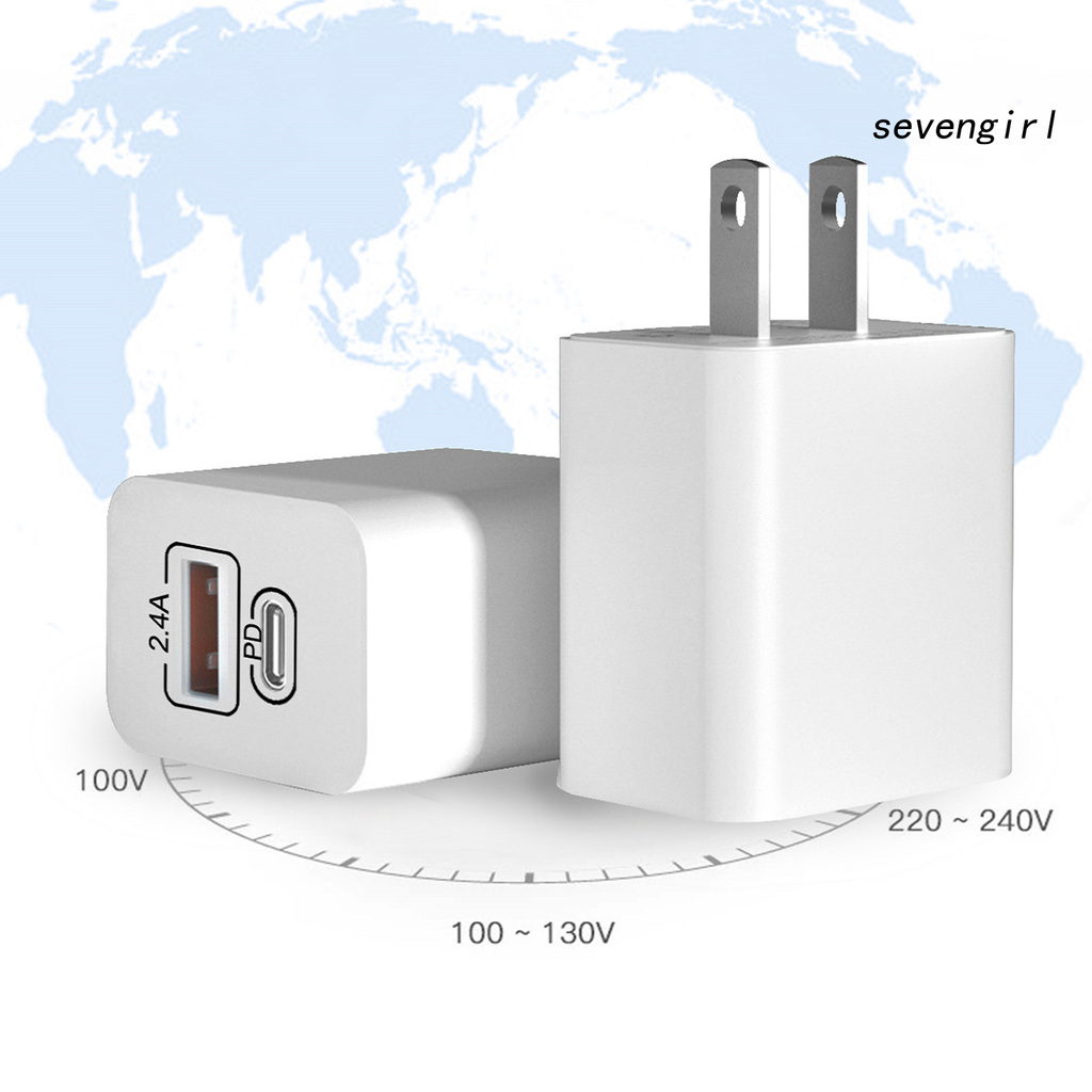 Cốc Sạc Nhanh 2 Cổng Usb Sev-Mini Pd 18w